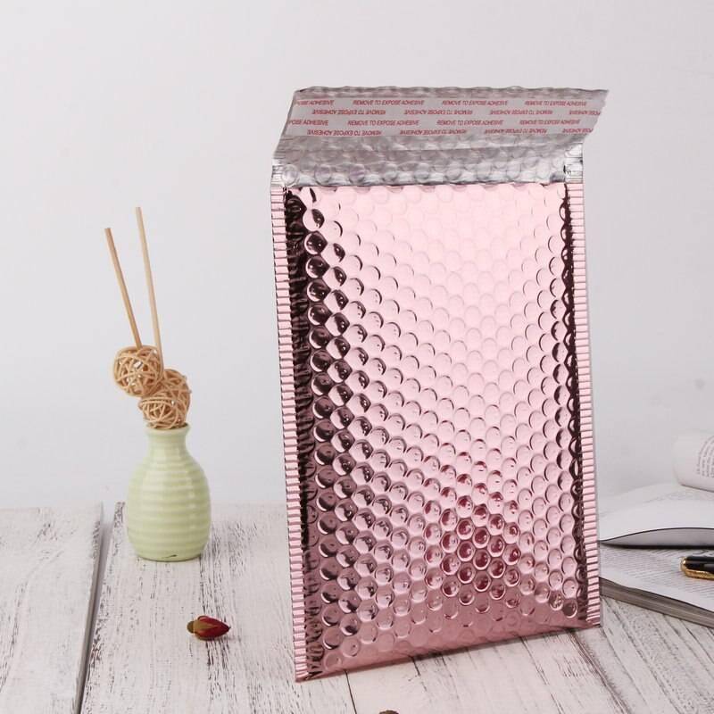50pcs/lot Multi-Size Rose Gold Aluminum Foil Shipping Mailing Bags Waterproof Express Bubble Bags for Gift Packaging Envelope Aluminum Foil Bubble Bag Packaging 50pcs/lot Multi-Size Rose Gold Aluminum Foil Shipping Mailing Bags Waterproof Express Bubble Bags for Gift Packaging Envelope Aluminum Foil Bubble Bag Packaging
