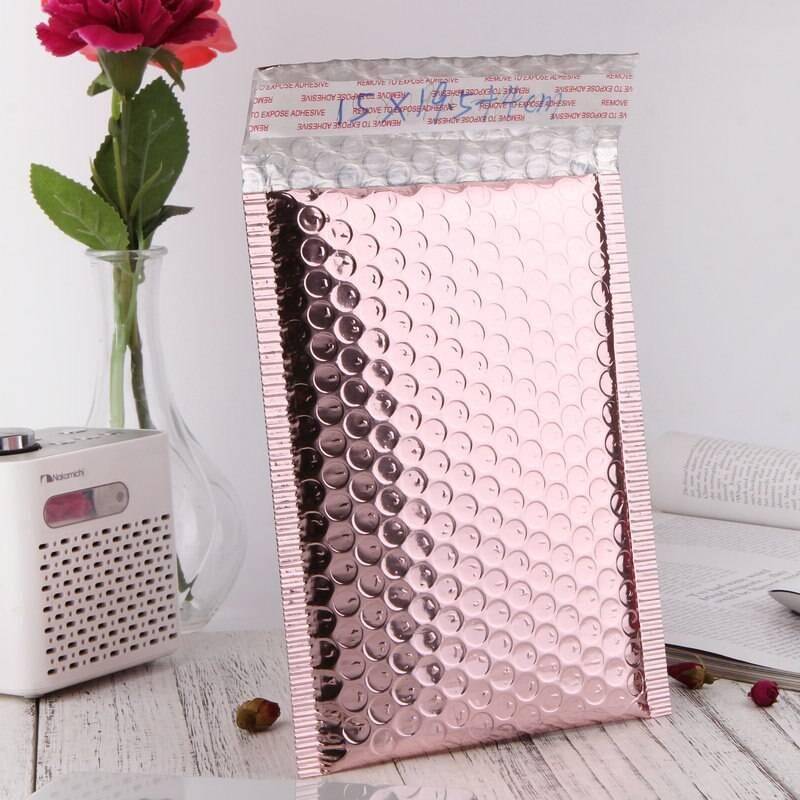 50pcs/lot Multi-Size Rose Gold Aluminum Foil Shipping Mailing Bags Waterproof Express Bubble Bags for Gift Packaging Envelope Aluminum Foil Bubble Bag Packaging 50pcs/lot Multi-Size Rose Gold Aluminum Foil Shipping Mailing Bags Waterproof Express Bubble Bags for Gift Packaging Envelope Aluminum Foil Bubble Bag Packaging