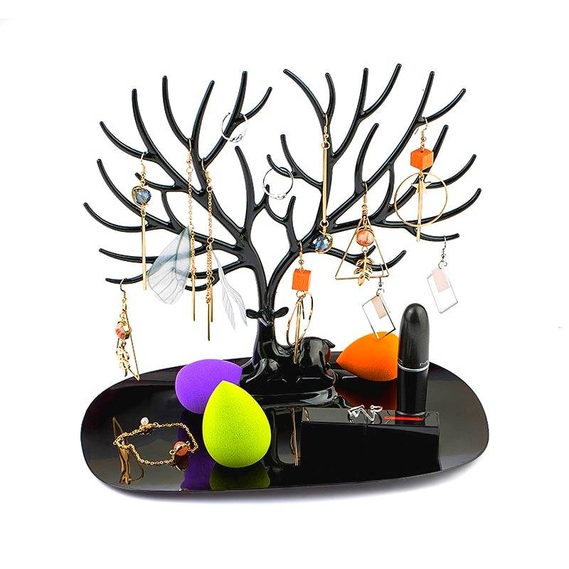 1PCS little Deer Jewelry Stand Display Jewelry Tray Tree Earring Holder Necklace Ring Pendant Bracelet Display Storage Racks Jewelry Boxes Packaging 