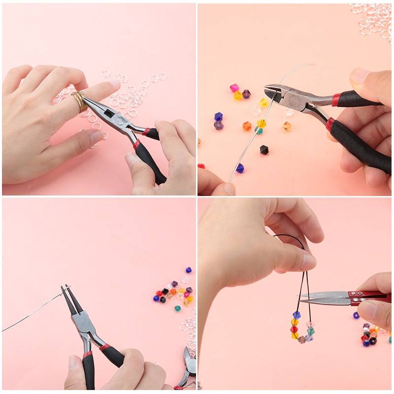 8PCS Stainless Jewelry making Tools Set with Plier ,Round Nose Plier,Scissor tweezers Beading Tool Kit for bracelet necklace DIY Jewelry Boxes Packaging 8PCS Stainless Jewelry making Tools Set with Plier ,Round Nose Plier,Scissor tweezers Beading Tool Kit for bracelet necklace DIY Jewelry Boxes Packaging