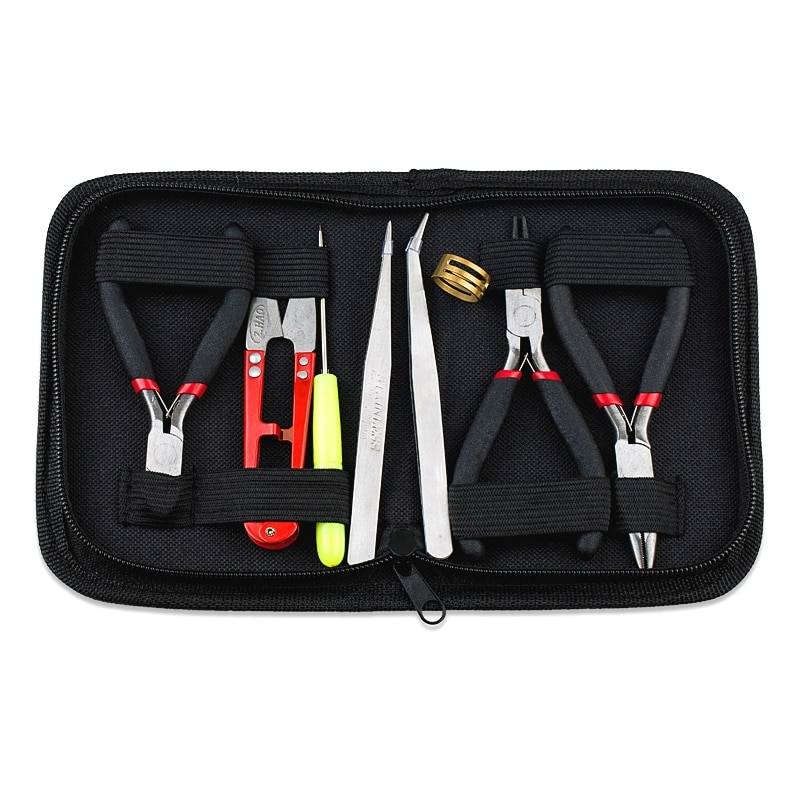 8PCS Stainless Jewelry making Tools Set with Plier ,Round Nose Plier,Scissor tweezers Beading Tool Kit for bracelet necklace DIY Jewelry Boxes Packaging 