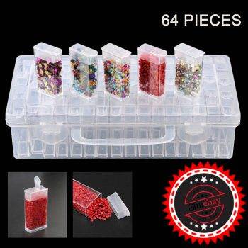 Storage Jewelry Box Compartment Adjustable Container for Beads Earring Box  for Jewelry Rectangle Box Case