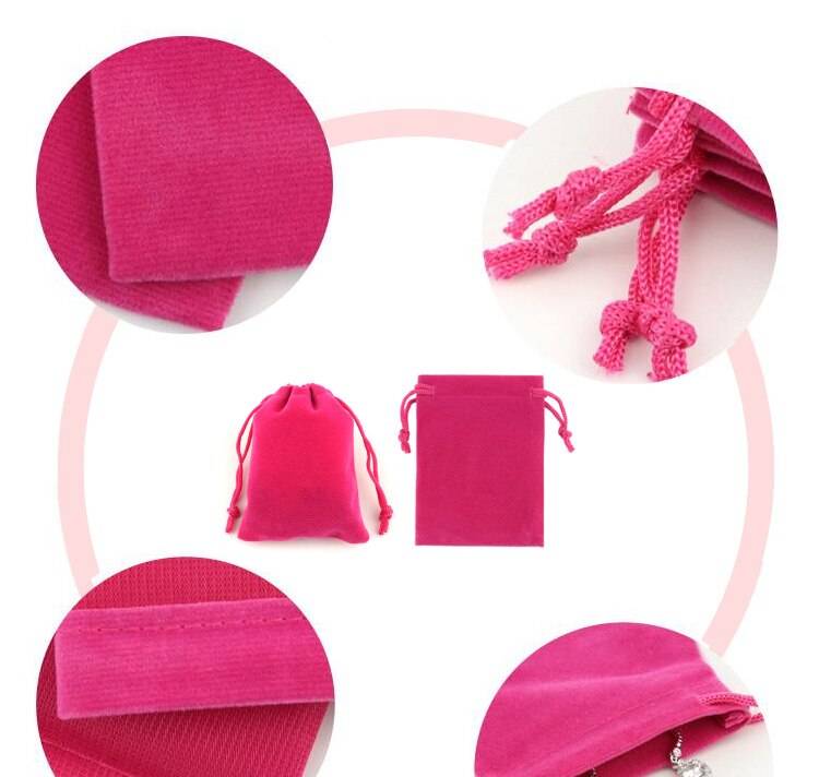 20 Pcs/lot 7x9cm Coloful Velvet Bag Pouch for Jewelry Packaging