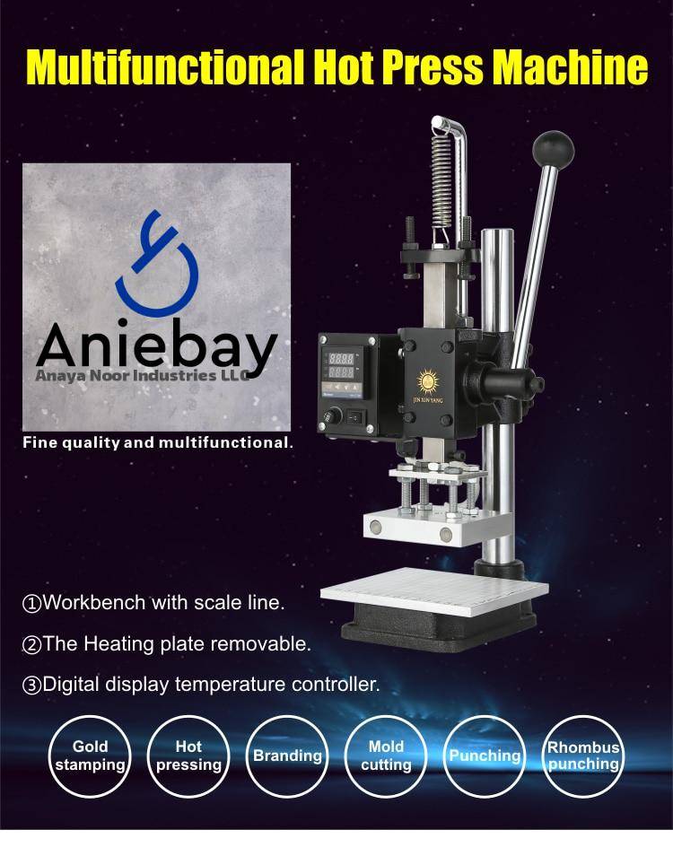 Hot Foil Stamping Machine Leather Bronzing Creasing Leather Embossing Hot Press Internal Position