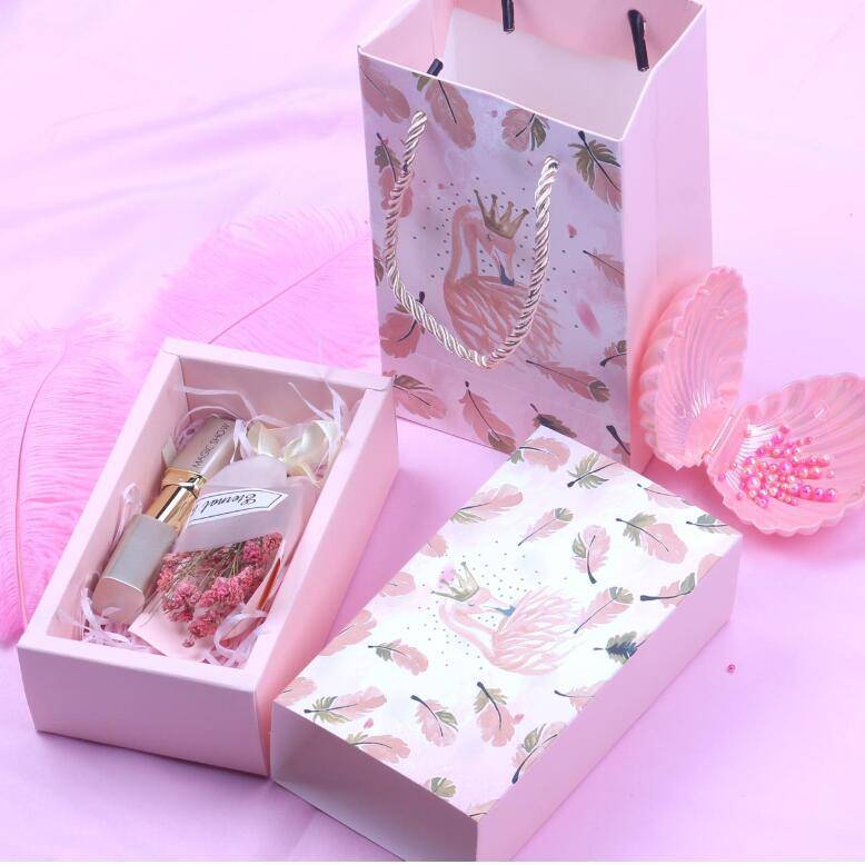 10pcs Hot INS Paper Box Drawer Slid Gift Paper Box For Perfume/Jewelry/Cosmetic/Souvenir Packaging Cartoon Box Packaging Packaging Accessories Perfume Packaging 