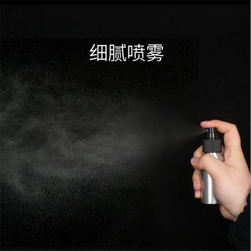 1Pc 30/50/100ml Aluminum Spray Bottle Portable Mini Perfume Bottles Empty Refillable Cosmetic Sprayer Atomizer With Black Cap