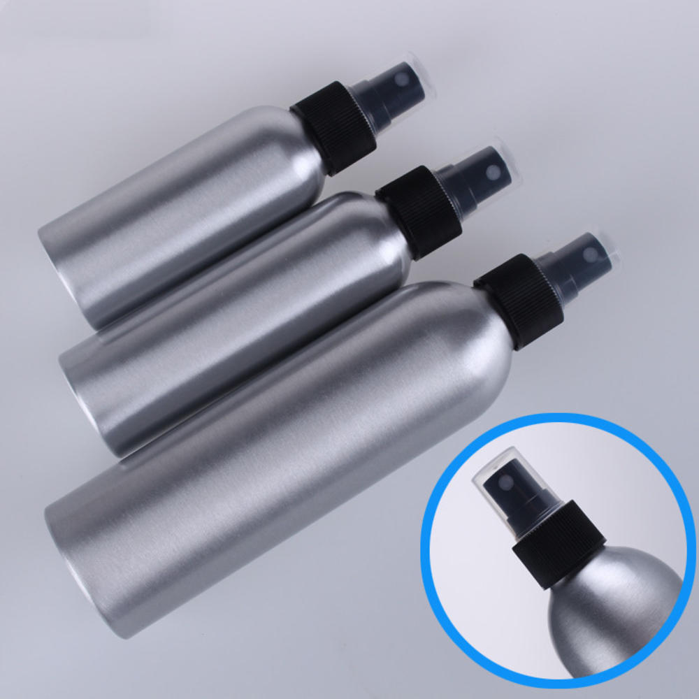 1Pc 30/50/100ml Aluminum Spray Bottle Portable Mini Perfume Bottles Empty Refillable Cosmetic Sprayer Atomizer With Black Cap