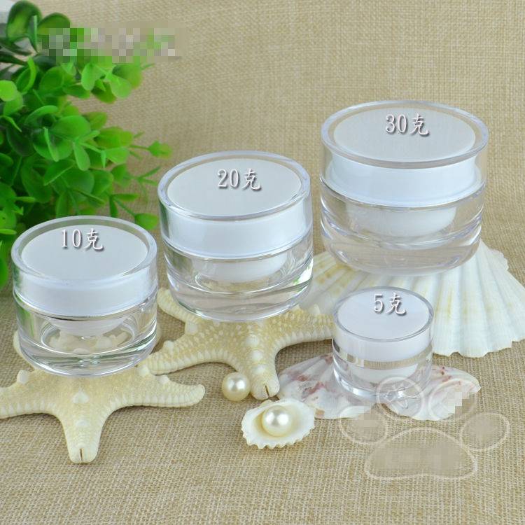 5g 10g 15g 20g 30g 50g Round Acrylic Jar White Gold Jar Container Empty Cream Jar Plastic Cosmetic Packaging Bottle Packaging Packaging Accessories Perfume Packaging 