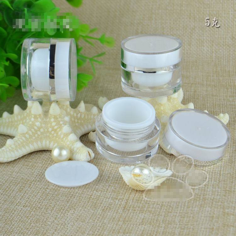 5g 10g 15g 20g 30g 50g Round Acrylic Jar White Gold Jar Container Empty Cream Jar Plastic Cosmetic Packaging Bottle Packaging Packaging Accessories Perfume Packaging 