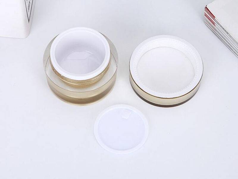 5g 10g 15g 20g 30g 50g Round Acrylic Jar White Gold Jar Container Empty Cream Jar Plastic Cosmetic Packaging Bottle Packaging Packaging Accessories Perfume Packaging 