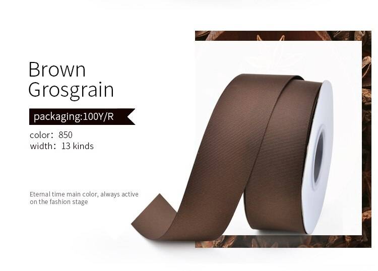 YAMA 3/16" inch 5mm 250 yards/lot Dark Brown Series Wholesale Grosgrain Ribbon for Diy Dress Accessory House Wedding Decoration