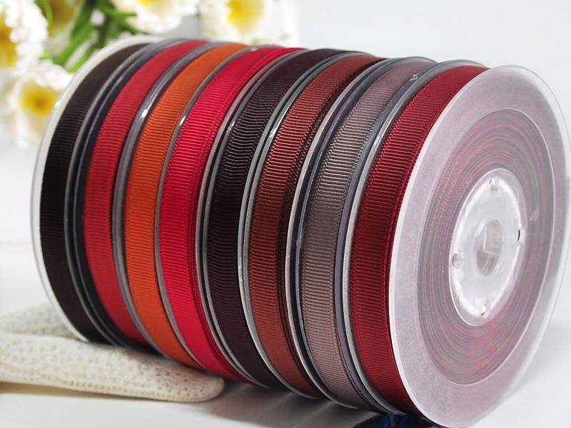 YAMA 3/16" inch 5mm 250 yards/lot Dark Brown Series Wholesale Grosgrain Ribbon for Diy Dress Accessory House Wedding Decoration Grosgrain Ribbon Packaging 