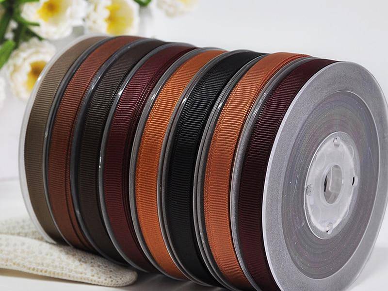 YAMA 3/16" inch 5mm 250 yards/lot Dark Brown Series Wholesale Grosgrain Ribbon for Diy Dress Accessory House Wedding Decoration Grosgrain Ribbon Packaging 
