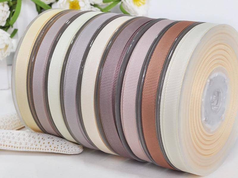YAMA 3/16" inch 5mm 250 yards/lot Dark Brown Series Wholesale Grosgrain Ribbon for Diy Dress Accessory House Wedding Decoration Grosgrain Ribbon Packaging 