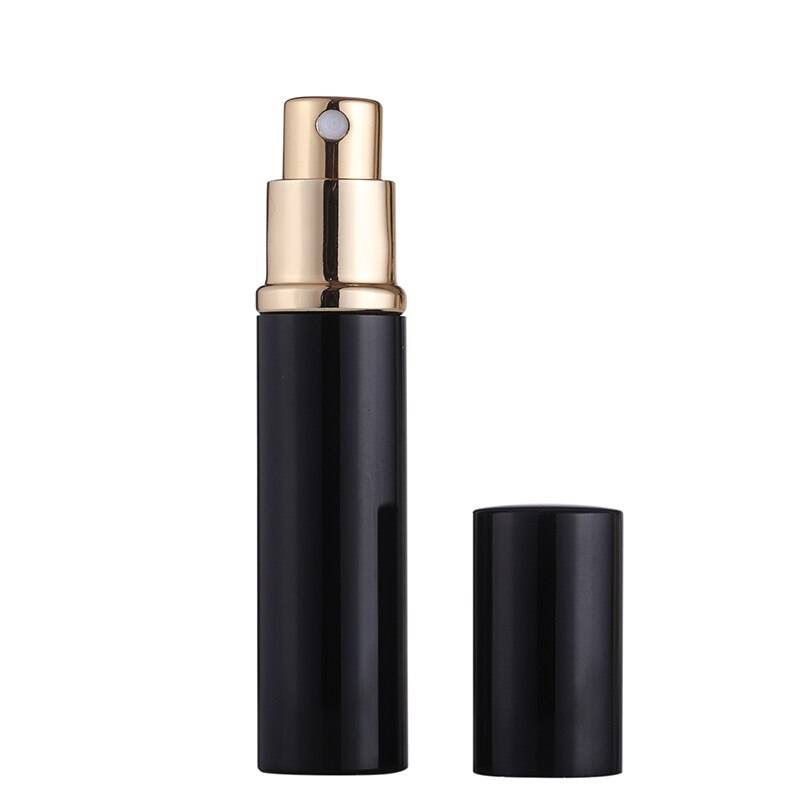 10pcs/lot 3ml 5ml 10ml Refillable Portable Mini black Perfume Bottle Atomizer Spray Traveler Aluminum Empty Parfum Bottle