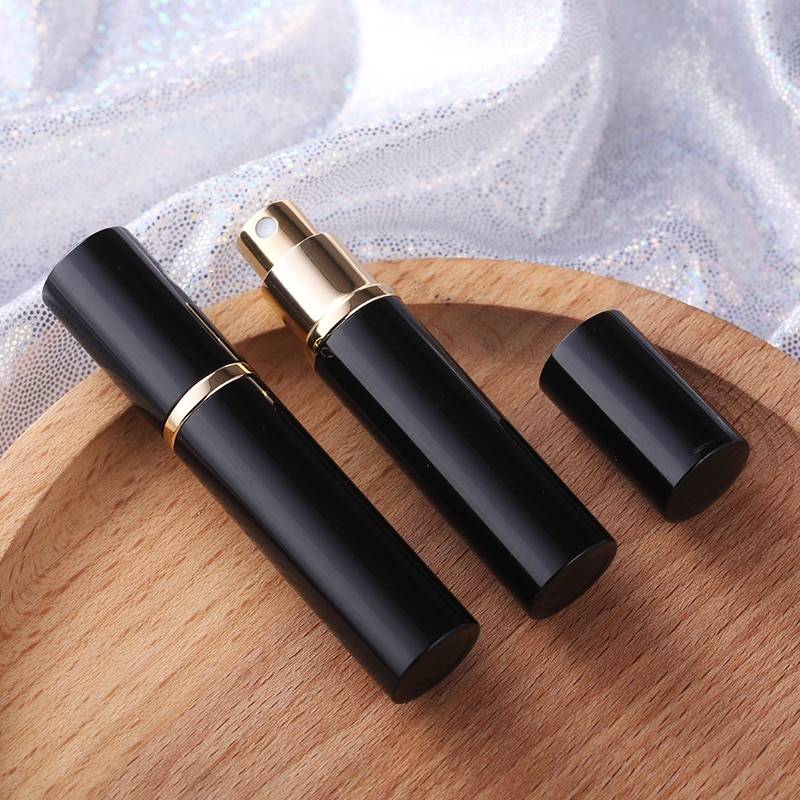 10pcs/lot 3ml 5ml 10ml Refillable Portable Mini black Perfume Bottle Atomizer Spray Traveler Aluminum Empty Parfum Bottle
