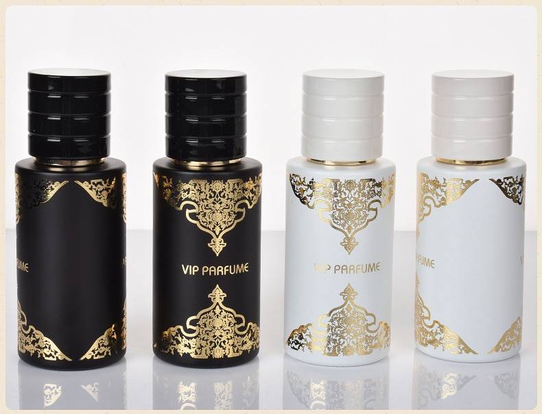 2pcs 50ml black white Travel Refillable Atomizer Spray Perfume Glass Empty Bottle Portable Transparent Compact Size Refillable