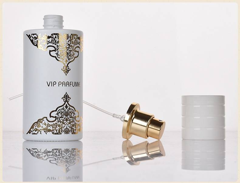 2pcs 50ml black white Travel Refillable Atomizer Spray Perfume Glass Empty Bottle Portable Transparent Compact Size Refillable