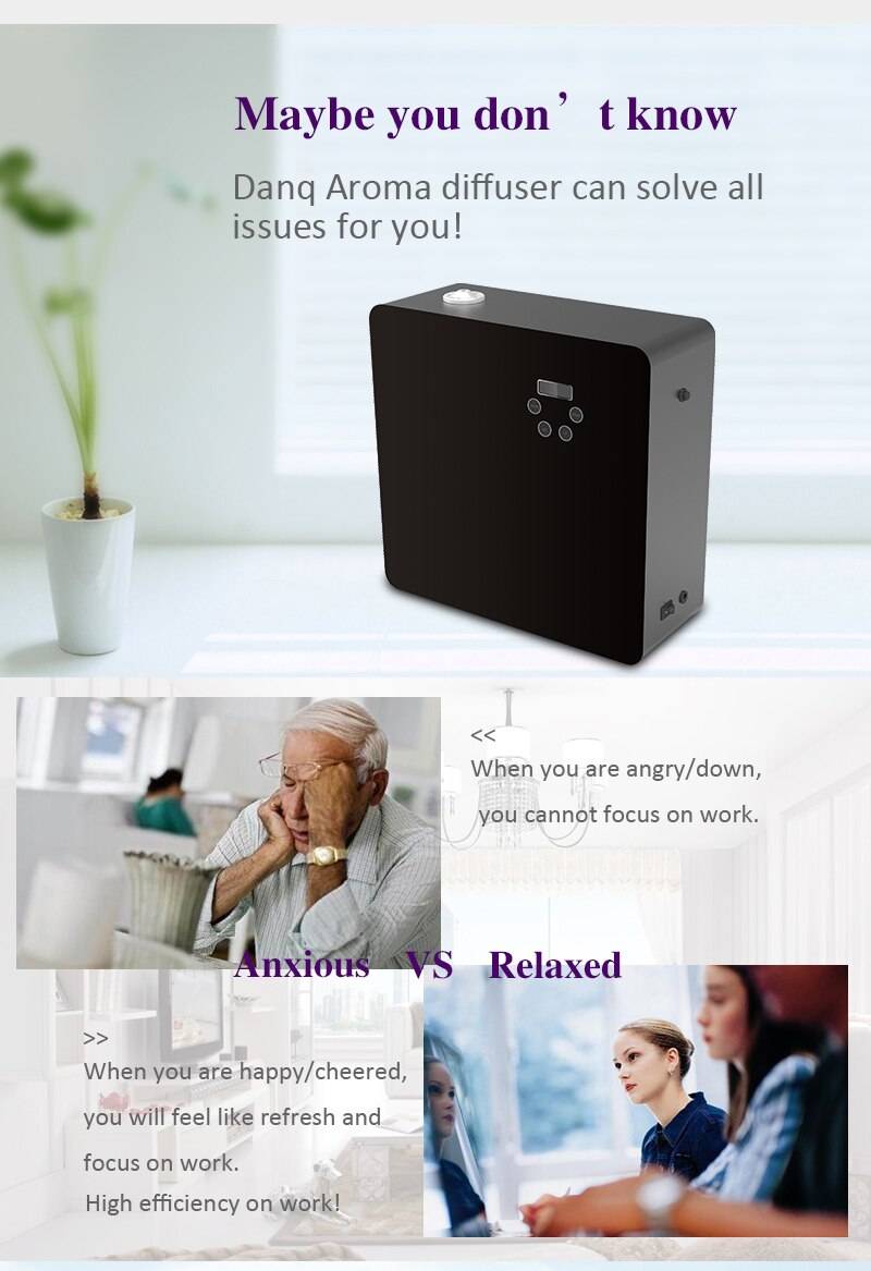 5000m3 500ml Fragrance Machine Scented Diffuser HVAC Aroma Scent Unit Diffuser Air Purifier For Office Lobby Hotel Incense Burner Packaging Packaging Accessories Perfume Packaging 