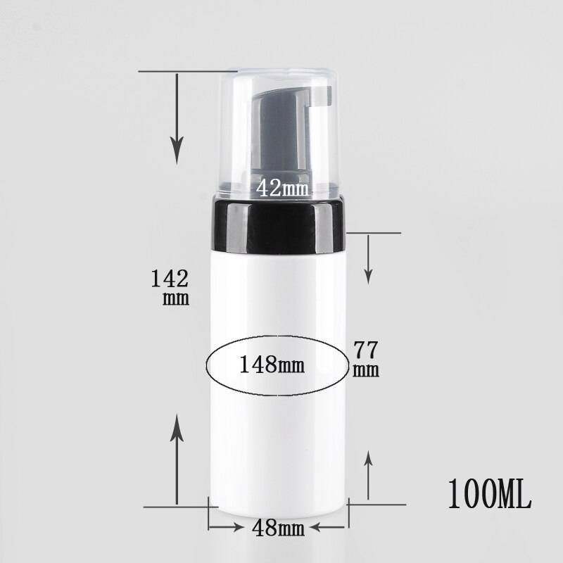 100ml Foaming Pump Bottle Travel Plastic Empty Facial Cleanser Shampoo Soap Lotion Dispenser Refillable Containers 10pcs/lot