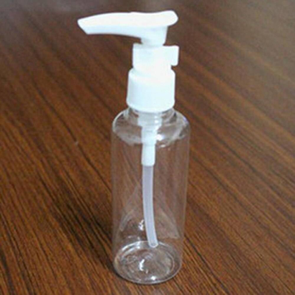 5pcs 100ml Refillable brown&amber Squeeze plastic lotion bottle with pump sprayer PET Plastic Portable lotion Bottle
