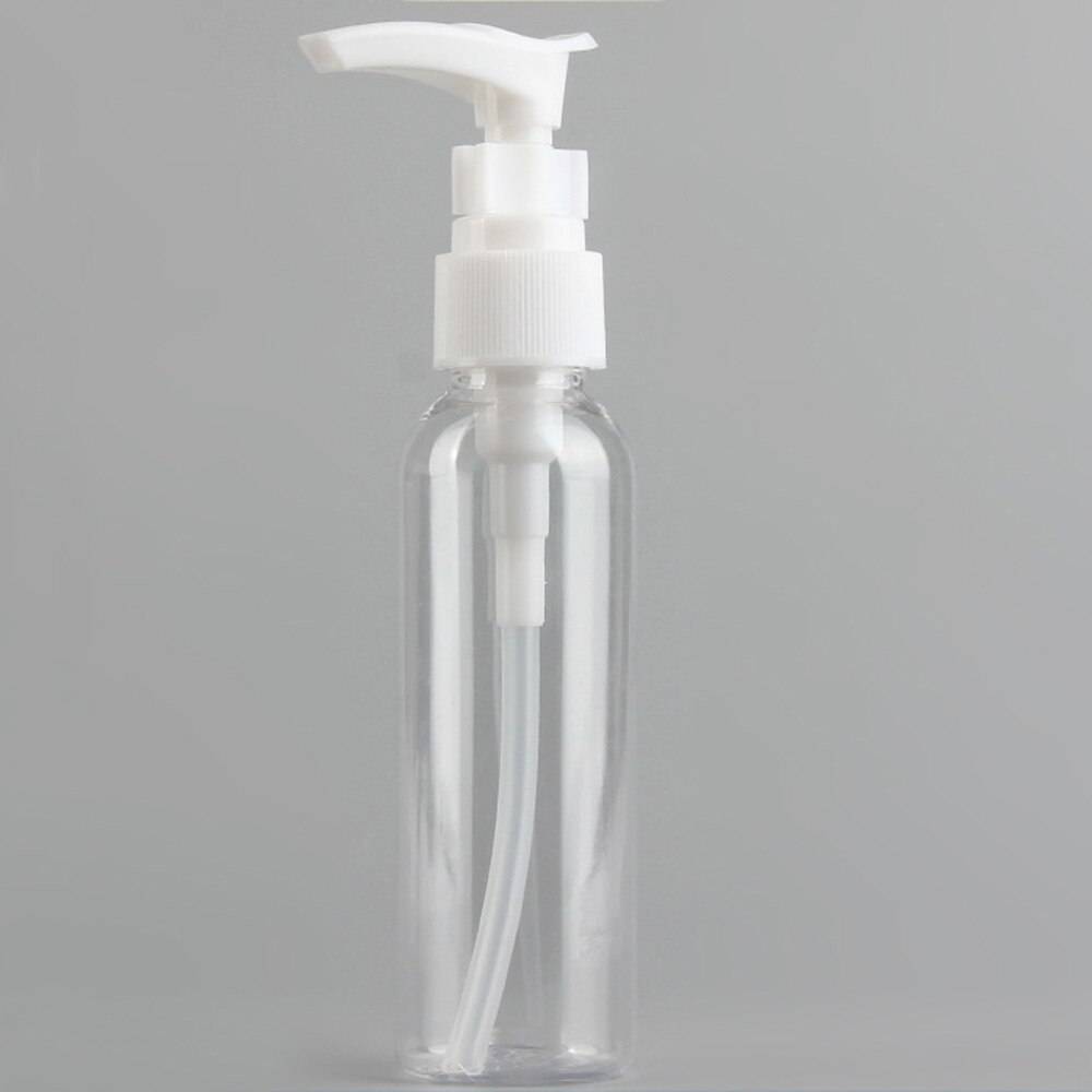 5pcs 100ml Refillable brown&amber Squeeze plastic lotion bottle with pump sprayer PET Plastic Portable lotion Bottle