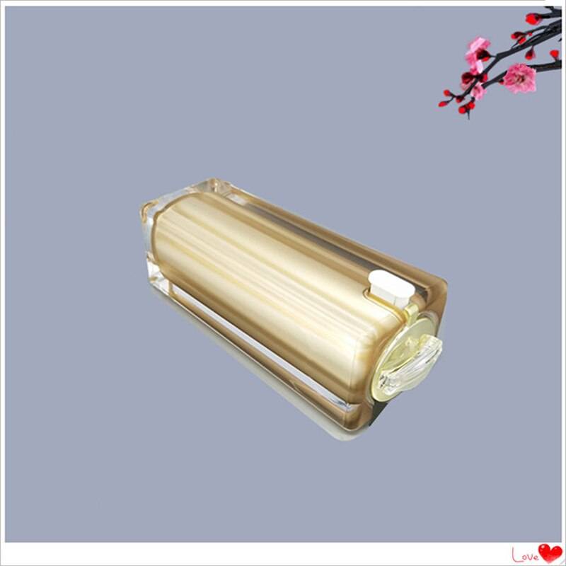 6pcs 10g 15g 30g 50g Gold Acrylic Cream Jar Empty Cosmetic Bottle Container Jar Square Lotion Pump Bottle 30ml 50ml 100ml