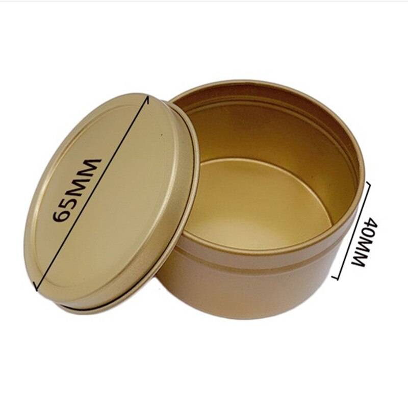 100pcs a lot Round candle tin box  small candy tea container