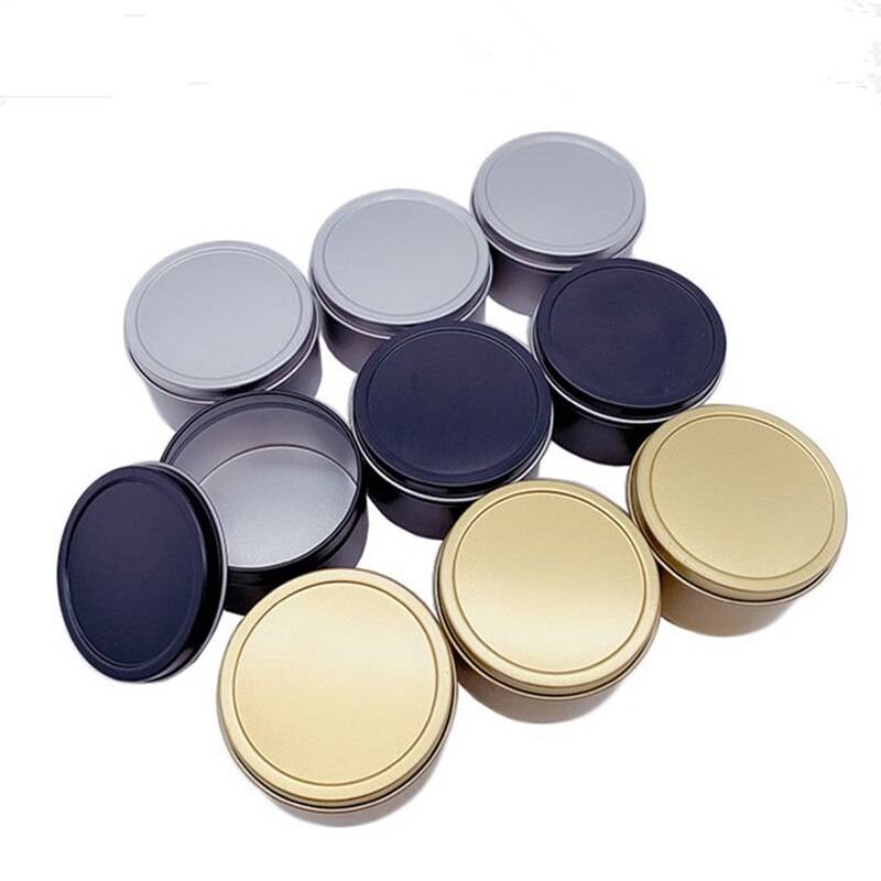 100pcs a lot Round candle tin box  small candy tea container