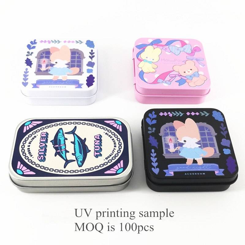 100pcs a lot Round candle tin box  small candy tea container