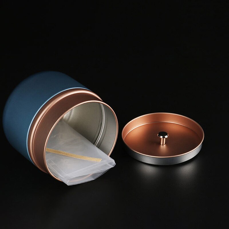 Round Metal Storage Boxes Portable Sealed Mini Tea Cans Coffee Food Container Small Tin Jars Boxes Wedding Metal Candy Gift Box