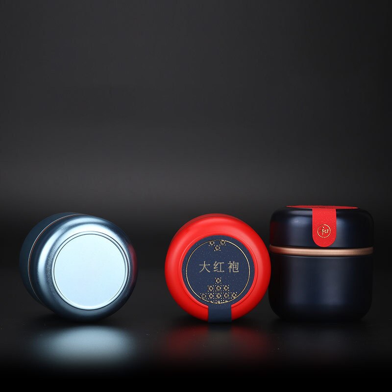 Round Metal Storage Boxes Portable Sealed Mini Tea Cans Coffee Food Container Small Tin Jars Boxes Wedding Metal Candy Gift Box