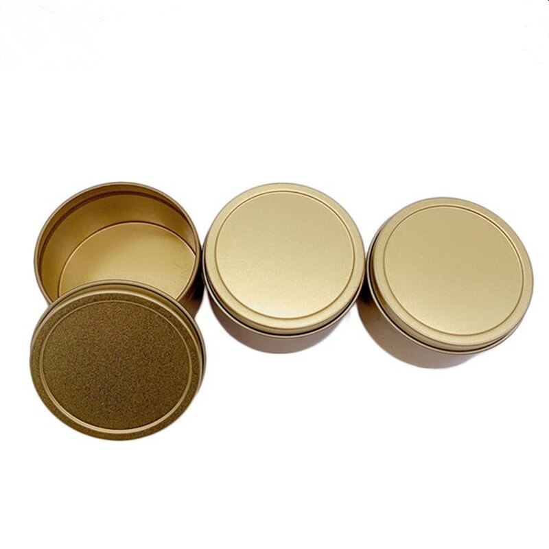 100pcs a lot Round candle tin box  small candy tea container