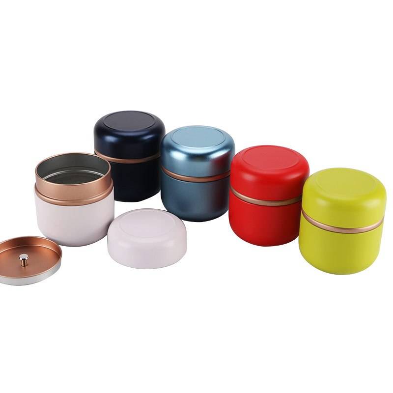 Round Metal Storage Boxes Portable Sealed Mini Tea Cans Coffee Food Container Small Tin Jars Boxes Wedding Metal Candy Gift Box
