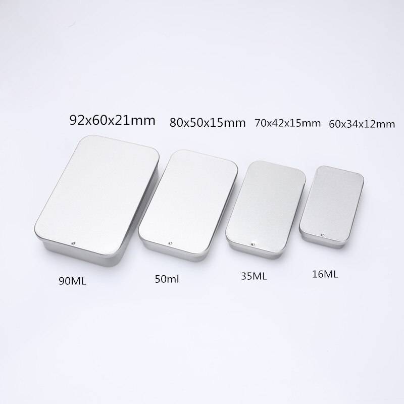 Size: 90x60x20mm big sliding tin box  mint tin metal case food candy box  storage packing container