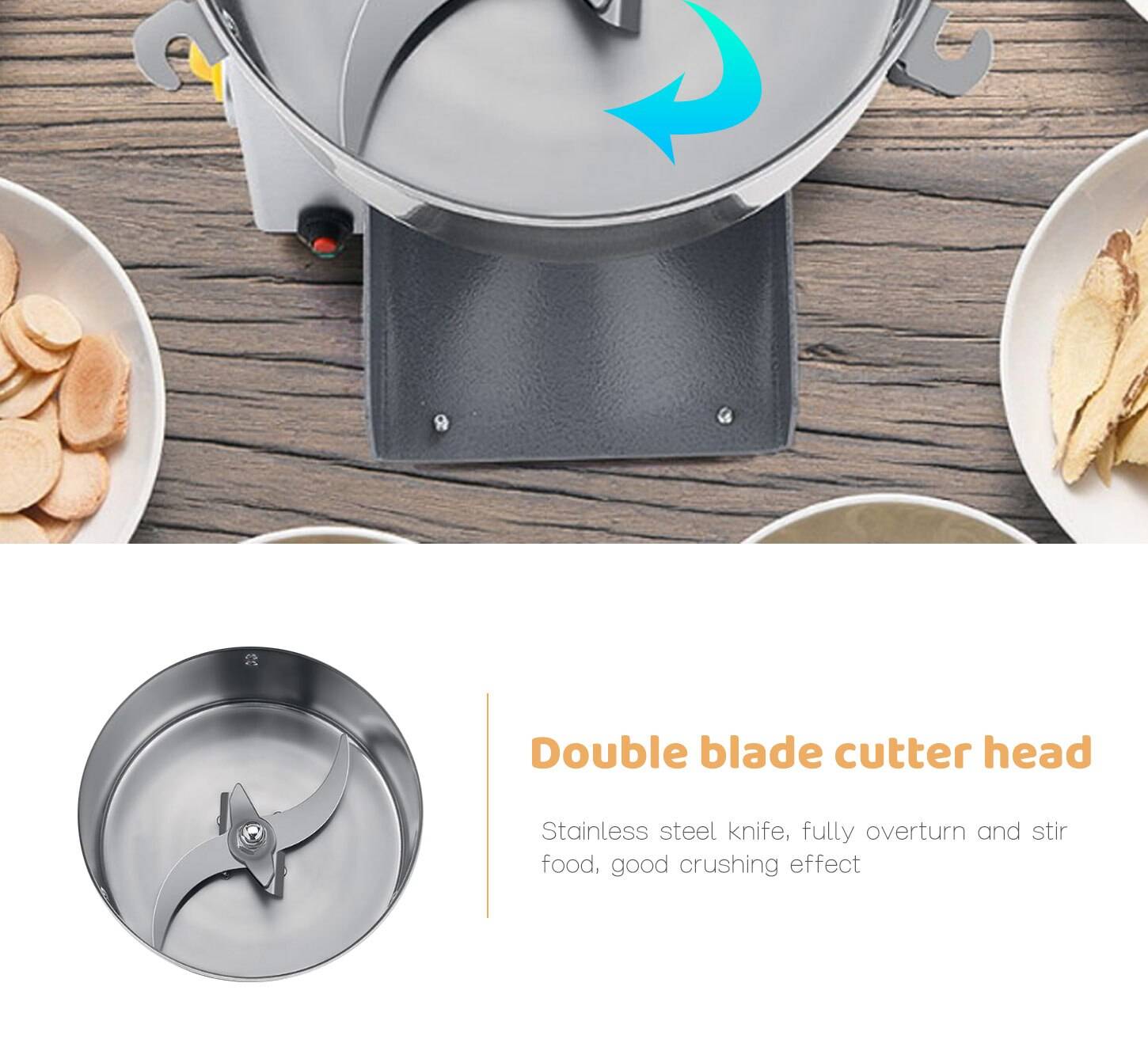 2500G 4100W Grains Spices Hebals Cereals Coffee Dry Food Grinder Mill Grinding Machine Gristmill Home Medicine Flour Crusher 2500G 4100W Grains Spices Hebals Cereals Coffee Dry Food Grinder Mill Grinding Machine Gristmill Home Medicine Flour Crusher