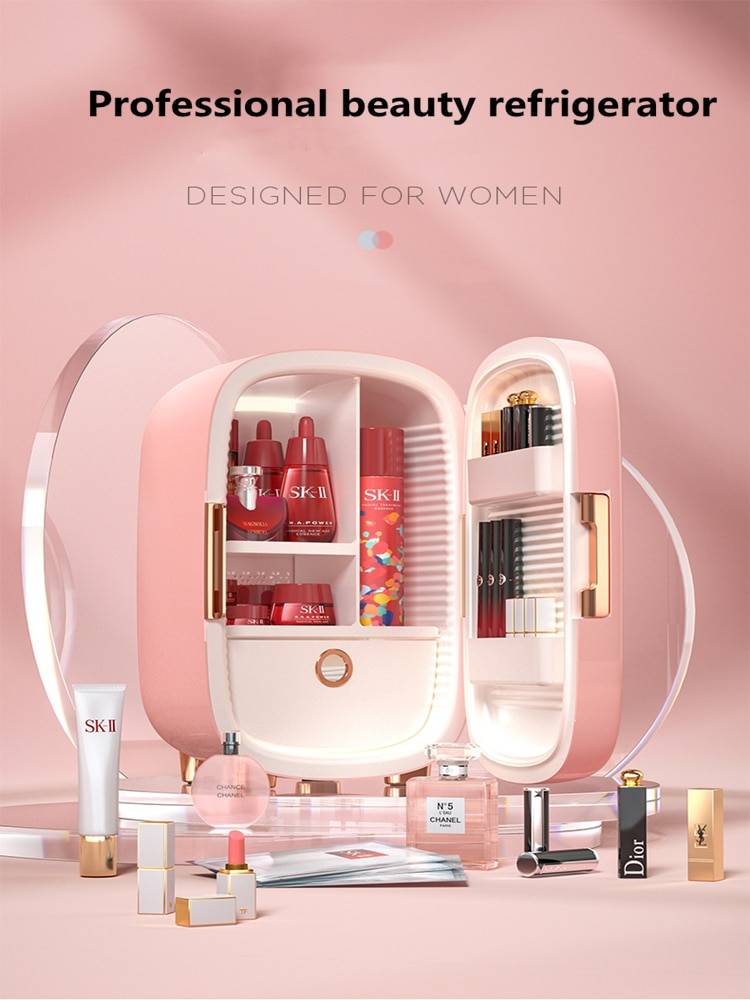SUSWEETLIFE 100-240V Professional Beauty Refrigerator Skin Care Cosmetics Small Refrigerator intelligent preservation 12L Accessories 