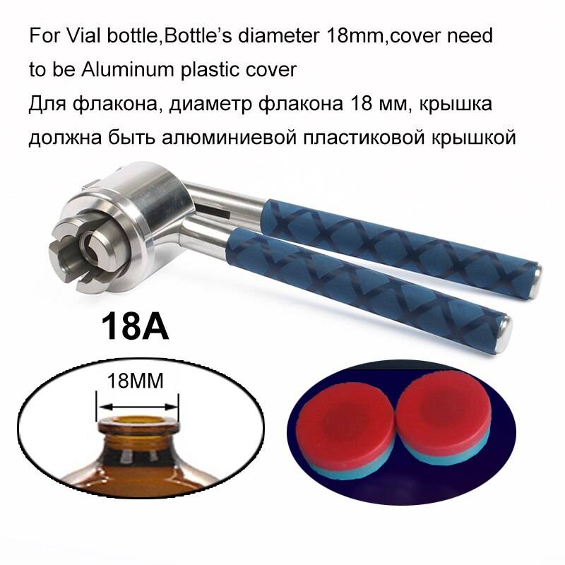 JIQI Stainless Steel Hand Held Crimper Vial Sealer 13mm 15mm 20mm Perfume Bottle Sealing Machine Manual Capper Flip Off Capping