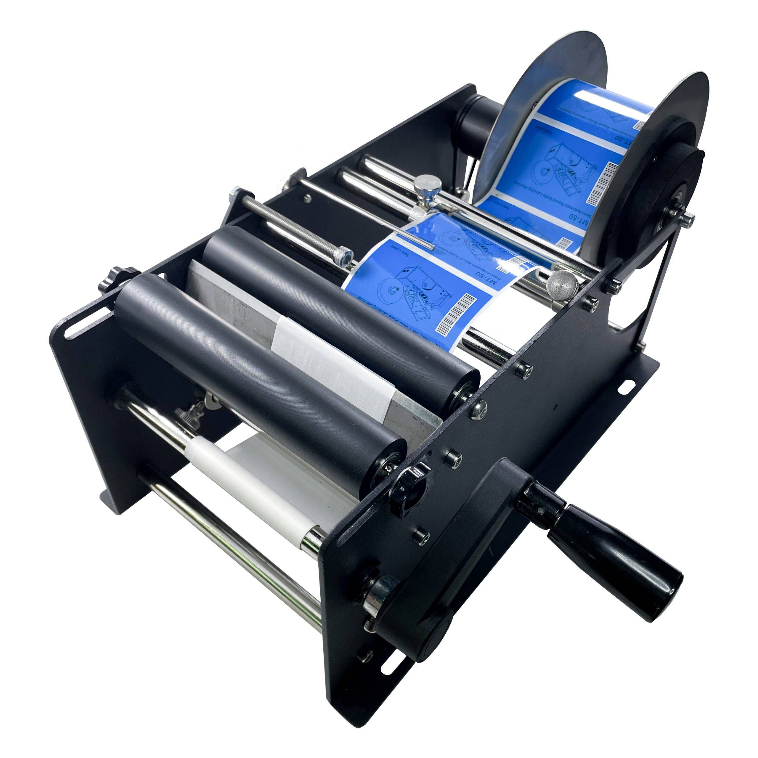 Sticker Sticking Machine Design MT-30 Label Sticking Machine for Round Bottle Manual Labeling Machine ...