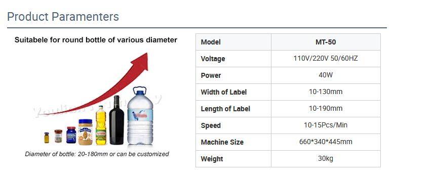 MT-50 Manual Tabletop Cosmetic Lipstick Vial Round Labeling Machine for Plastic Skin Care Bottle Packaging Packaging Accessories Perfume Packaging 