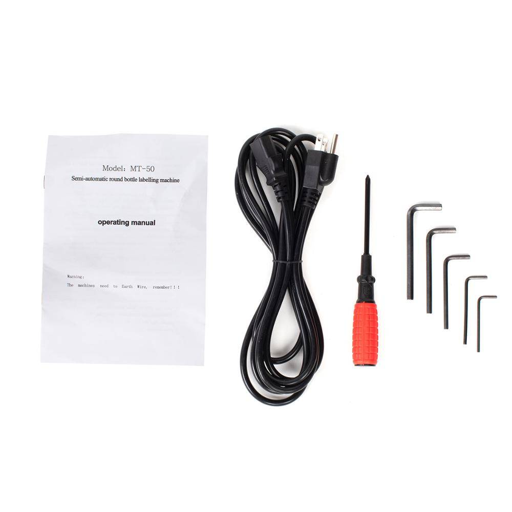 MT-50 Manual Tabletop Cosmetic Lipstick Vial Round Labeling Machine for Plastic Skin Care Bottle Packaging Packaging Accessories Perfume Packaging 