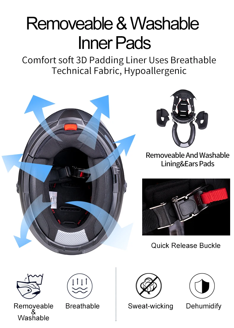 Flip Up Motorcycle Dual Shield Helmet