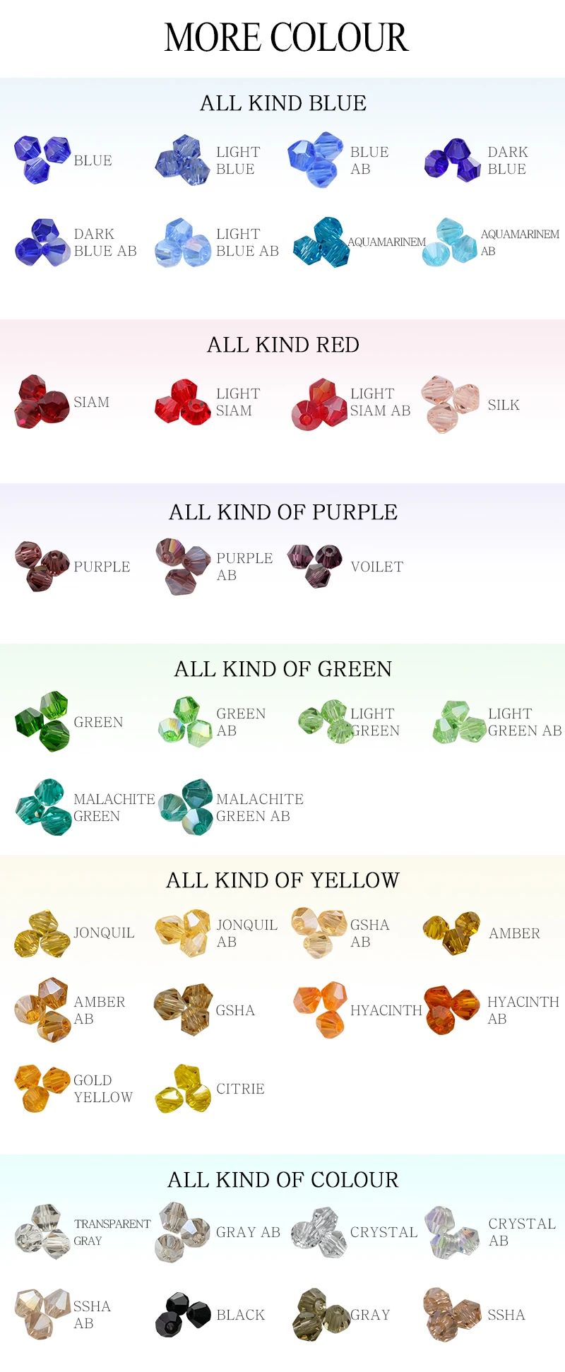 1000pcs Big Bag Colorful 4mm Bicone Crystal Beads Glass Beads Loose Spacer Beads bracelet Jewelry Making Accessories