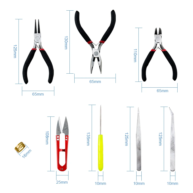 8PCS Stainless Jewelry making Tools Set with Plier ,Round Nose Plier,Scissor tweezers Beading Tool Kit for bracelet necklace DIY 8PCS Stainless Jewelry making Tools Set with Plier ,Round Nose Plier,Scissor tweezers Beading Tool Kit for bracelet necklace DIY