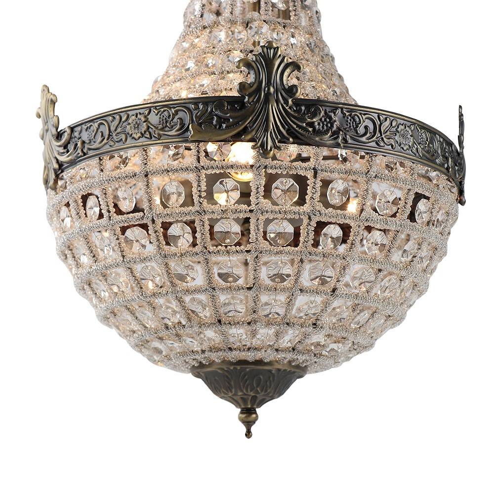 Vintage Crystal Chandelier with Incandescent Bulbs Accessories Ready Stock 