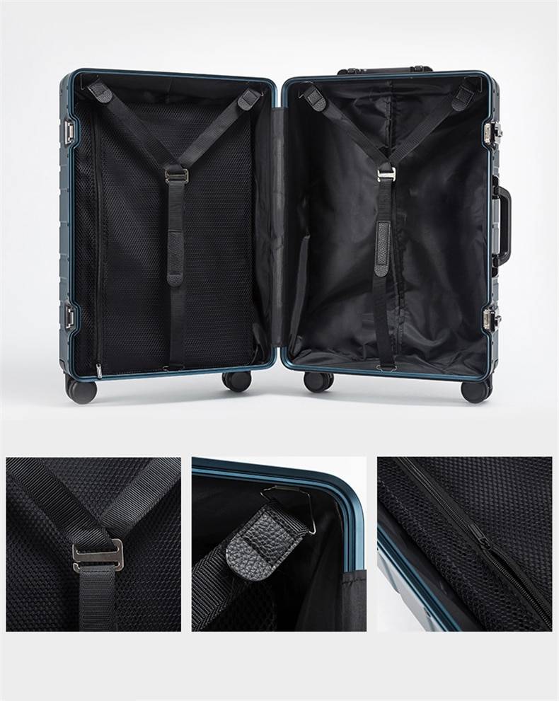 Wheeled Aluminum Travel Suitcase